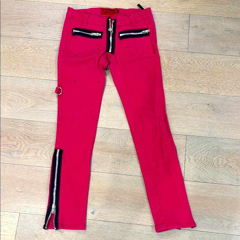 RARE Vintage y2k Tripp hot pink skinny jeans